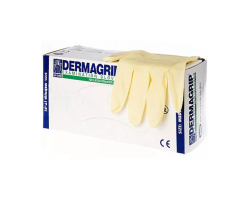 Перчатки латексные Dermagrip S (6-7) - 50 пар
