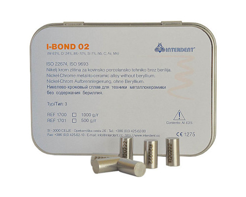 Металл (сплав) I-BOND 02 1кг никель-хромовый для керамики, Interdent d.o.o. (Словения)