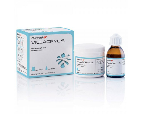 Виллакрил S / Villacryl S цвет V4 (100g + 50ml). Пластмасса для ремонта протезов, ZHERMACK